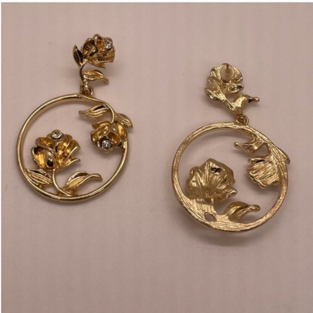 ⭐❤️ FREE Rose Boho Drop Floral Hipster Hippie Art Deco Farm Hip Peasant Earrings
